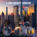 nzmegabuy 80x100 monocular telescope demonstrating low light night vision capabilities on a city skyline at sunset
