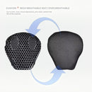 nzmegabuy black motorcycle gel seat cushion with honeycomb structure and breathable mesh cover for pressure relief