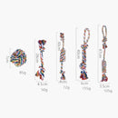 nzmegabuy 5-pack of multi-colored cotton rope dog chew toys for dental health and tug-of-war play