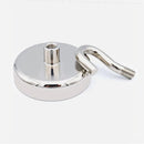 nzmegabuy silver neodymium magnetic hook with a removable threaded metal hook for heavy duty storage