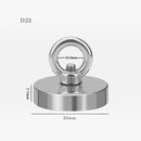 nzmegabuy 25mm neodymium salvage magnet with stainless steel eyebolt for underwater treasure hunting and fishing