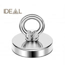 nzmegabuy silver neodymium salvage magnet with a 304 stainless steel eyebolt for treasure hunting and heavy lifting