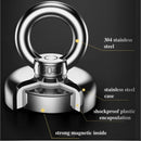 nzmegabuy silver neodymium salvage magnet with stainless steel eye bolt and protective shockproof casing