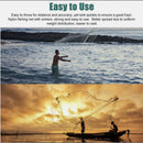 nzmegabuy durable nylon fishing cast net being thrown by a fisherman in the ocean for easy bait catching