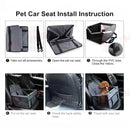 nzmegabuy pet car booster seat installation guide showing six steps for assembly and use in a vehicle