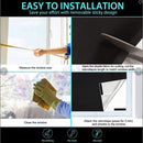 nzmegabuy portable blackout curtain installation guide showing measuring, cutting, and velcro application steps