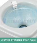 nzmegabuy 20L portable camping toilet showing the T-type 3-way flush system in action with water spraying