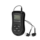 nzmegabuy portable black digital FM radio with LCD screen and included wired earphones for private listening