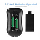 nzmegabuy portable FM radio battery compartment showing two AAA batteries and the detached black plastic cover