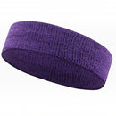 nzmegabuy purple breathable sports sweatband made from a soft polyester and spandex blend for gym and yoga workouts