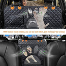 nzmegabuy waterproof quilted dog car seat cover with mesh viewing window and paw print design for back seat protection