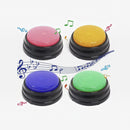 nzmegabuy set of four recordable dog training communication buttons in red, yellow, blue, and green ABS plastic