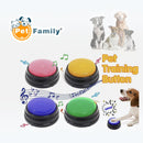 nzmegabuy set of four colourful recordable pet training buttons in blue, red, yellow, and green for dog communication