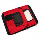 nzmegabuy red foldable soft dog travel crate folded flat with mesh panels and removable fleece mat
