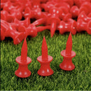 nzmegabuy 100PCS red plastic step castle golf tees for consistent height on artificial turf