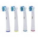 nzmegabuy 4-pack of white SB-17A replacement electric toothbrush heads with color-coded rings and indicator bristles