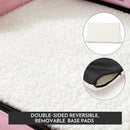 nzmegabuy reversible dog crate base pad with soft white fleece on one side and durable black fabric on the other