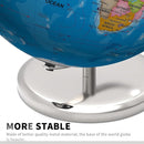 nzmegabuy 25cm rotating blue world globe with a sturdy silver metal base for desk display and educational use