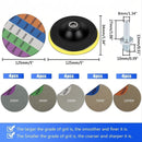 nzmegabuy 22-piece silicon carbide wet and dry sanding disc kit with 125mm discs and sticky plate attachment