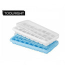 nzmegabuy 2-pack flexible silicone ice cube trays with clear fitted lids for easy stacking and spill prevention