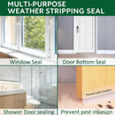 nzmegabuy multi-purpose TPE silicone weather stripping seal for windows, doors, and shower gaps to block drafts and pests