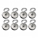 nzmegabuy set of 8 silver neodymium magnetic hooks for heavy duty storage and organization
