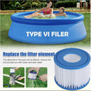 nzmegabuy 6-pack of Size VI PET filter cartridges for Lay-Z-Spa pools, shown with cleaning and installation steps.