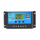 nzmegabuy solar charge controller with LCD display and dual USB ports for 12V or 24V solar power systems