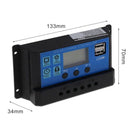 nzmegabuy solar charge controller with LCD display, PWM regulator, and USB ports for 12V or 24V solar systems.
