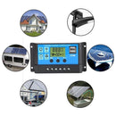 nzmegabuy solar charge controller with LCD display and USB ports for 12V or 24V solar power systems