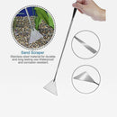nzmegabuy stainless steel aquarium sand scraper tool for leveling substrate and cleaning fish tank gravel