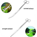 nzmegabuy stainless steel curved and straight aquarium scissors for precise plant trimming in fish tanks
