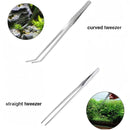nzmegabuy stainless steel straight and curved aquarium tweezers for precise plant maintenance and aquascaping