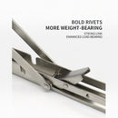nzmegabuy heavy-duty stainless steel folding shelf bracket with reinforced rivets for high load-bearing capacity