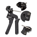 nzmegabuy heavy duty black steel cable tie gun with adjustable tension and integrated cutter for stainless steel ties