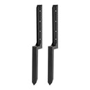 nzmegabuy 2-pack heavy-duty black carbon steel fence post repair anchors with ground spikes for outdoor stability