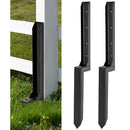 nzmegabuy 2-pack heavy-duty carbon steel fence post repair anchors with anti-corrosion coating for garden support