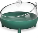 nzmegabuy tilted cat-shaped hamster food bowl in dark green acrylic for small pets like gerbils and kittens