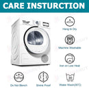 nzmegabuy care instructions for Dandelion tub chair cover set featuring laundry symbols for washing and maintenance