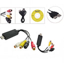 nzmegabuy EasyCAP USB 2.0 video and audio capture adapter with RCA, S-Video cables, USB connector, and software CD