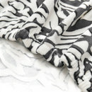 nzmegabuy velvet tub chair cover set in a black and white floral pattern with soft stretch fabric texture