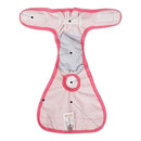nzmegabuy washable female dog diaper with pink trim, mesh lining, and adjustable velcro closures for sanitary use