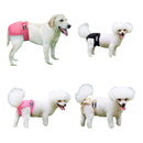 nzmegabuy washable female dog diapers in black, pink, and beige worn by small and medium dogs