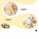 nzmegabuy washable female dog diaper in grey with velcro closure shown on a small white puppy