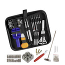 nzmegabuy 506-piece watch repair tool kit in a black carrying case with stainless steel tools and spring pins