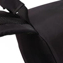 Close-up of the black waterproof nylon shoulder strap and handle on an nzmegabuy DSLR camera backpack