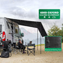 nzmegabuy waterproof car side awning tent providing shade and rain protection for a campervan during outdoor camping