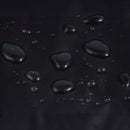 nzmegabuy black waterproof 420D Oxford fabric IBC tank cover with water droplets on the surface