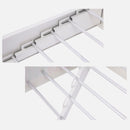 nzmegabuy white wall mounted folding clothes drying rack with adjustable aluminium bars and secure card slots