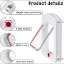 nzmegabuy white 4-way locking cat flap door with magnetic closure, mute brush lining, and easy installation features.